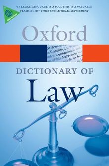 A Dictionary Of Law (Oxford Dictionary Of Law)