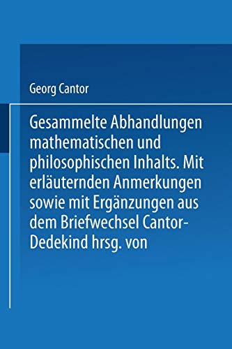 Gesammelte Abhandlungen: Mathematischen und Philosophischen Inhalts (German Edition)