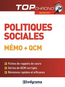 Politiques sociales : mémo + QCM : édition 2018