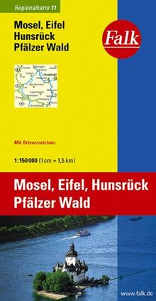 Falk Regionalkarte Rhein-Main - Saarland - Koblenz 1:150 000 Mosel, Pfalz, Eifel