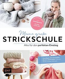 Meine große Strickschule – Alles für den perfekten Einstieg: Grundlagen, Stricktechniken, Muster und erste Projekte: Pullover, Socken, Decken und mehr