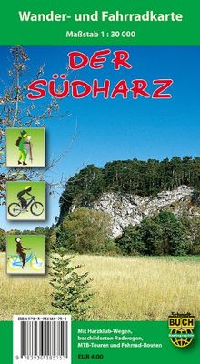 Der Südharz: Wander- und Fahrradkarte