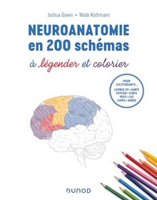 Neuroanatomie en 200 schémas : à légender et colorier : pour les étudiants, licence SV, santé, psycho, Staps, Pass, Las, Capes, Agreg