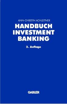 Handbuch Investment Banking