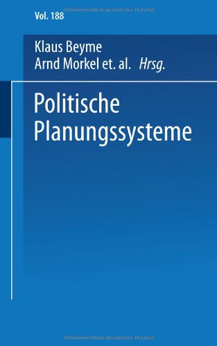 Politische Planungssysteme (Universitätstaschenbücher) (German Edition)