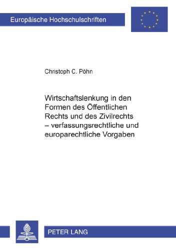 Wirtschaftslenkung in den Formen des Öffentlichen Rechts und des Zivilrechts - verfassungsrechtliche und europarechtliche Vorgaben (Europäische Hochschulschriften - Reihe II)