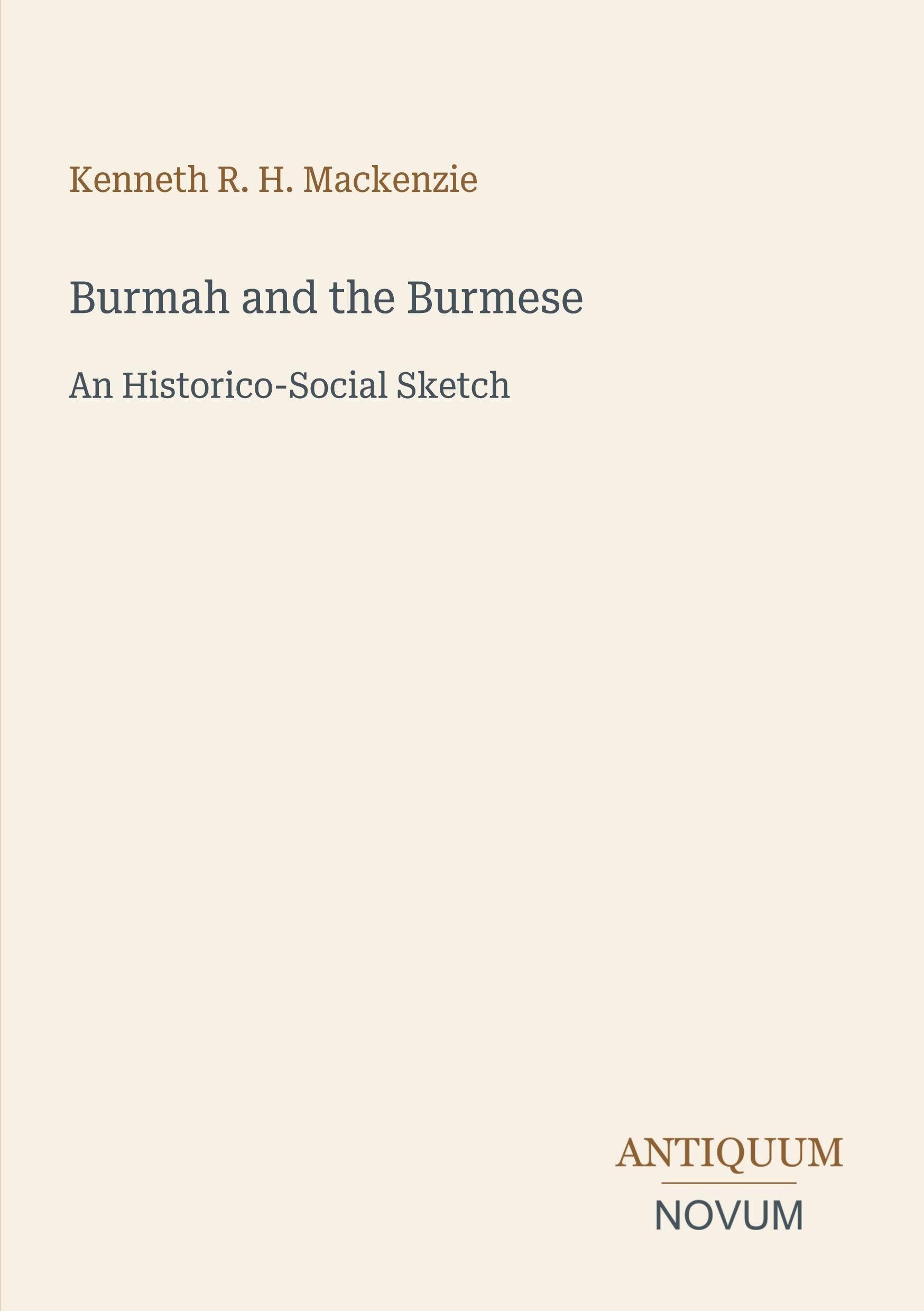 Burmah and the Burmese