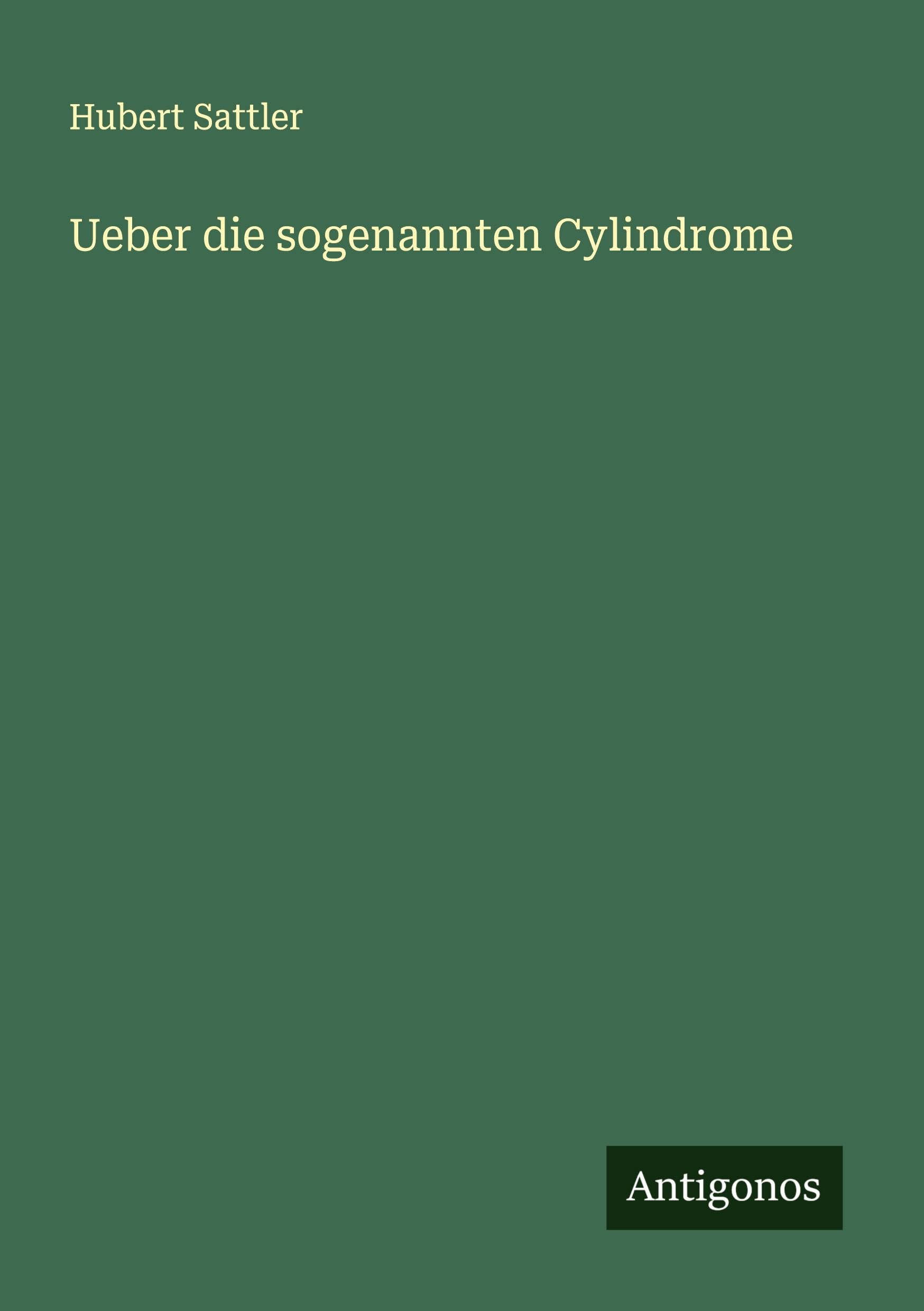 Ueber die sogenannten Cylindrome