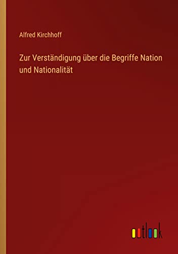 Zur Verständigung über die Begriffe Nation und Nationalität