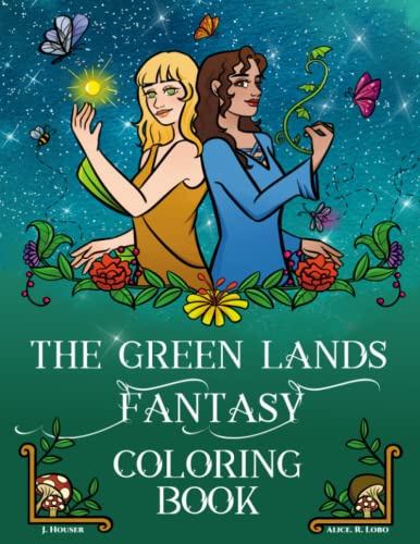 The Green Lands Fantasy Coloring Book (Seeder Wars Series)