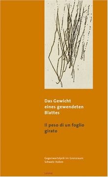 Das Gewicht eines gewendeten Blattes; Il peso di un foglio girato