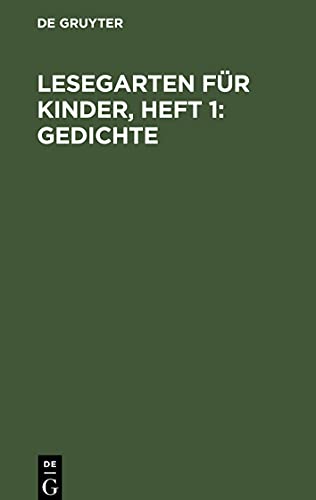 Lesegarten für Kinder, Heft 1: Gedichte