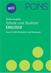 PONS Wörterbuch Für Schule Und Studium. Englisch. Studienausgabe Von ...