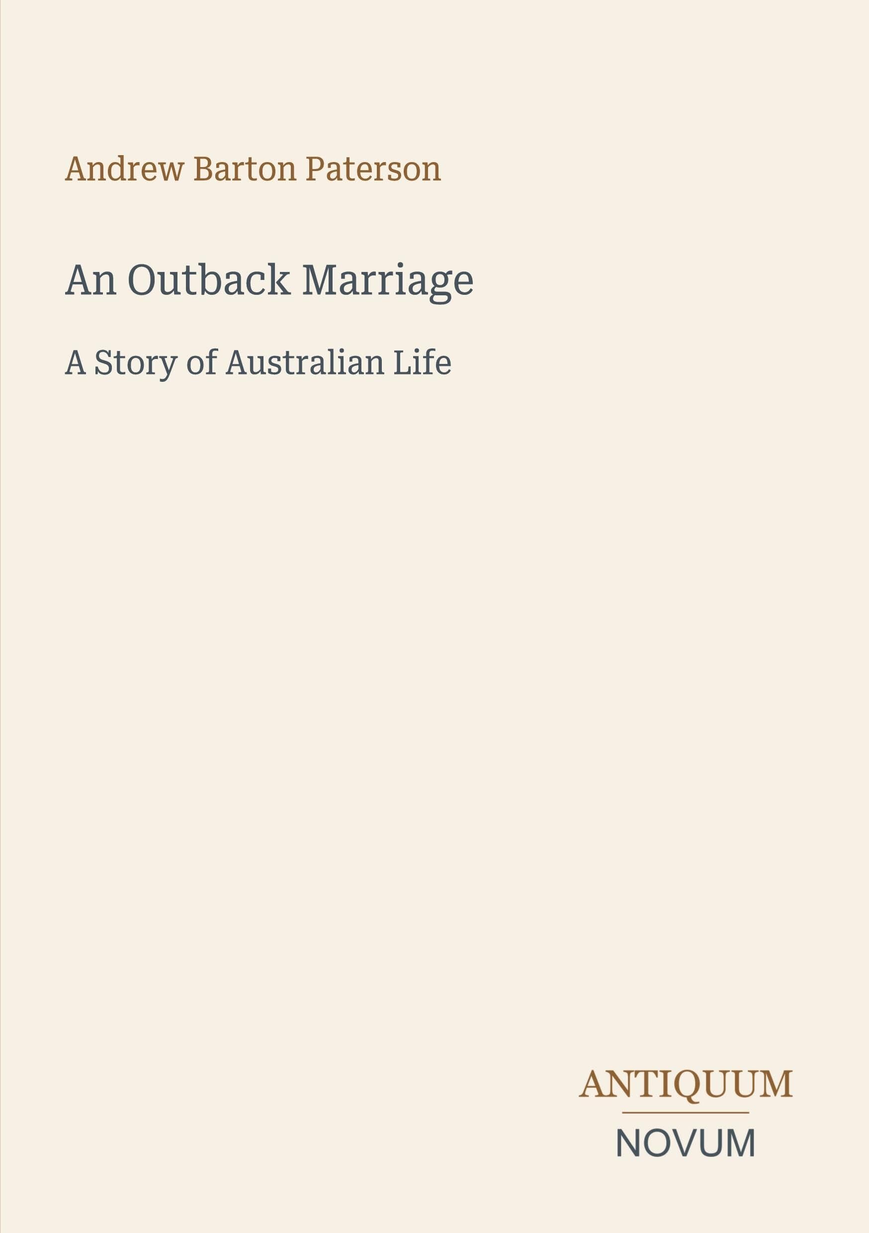 An Outback Marriage