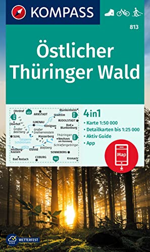 KOMPASS Wanderkarte 813 Östlicher Thüringer Wald: 1:50000 (KOMPASS-Wanderkarten, Band 813)