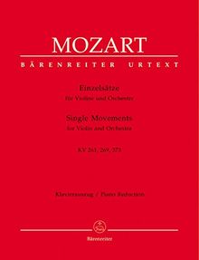 Einzelsätze für Violine und Orchester KV 261, 269 (261a), 373. Klavierauszug, Stimme(n), Sammelband, Urtextausgabe