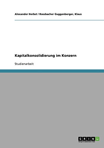 Kapitalkonsolidierung im Konzern