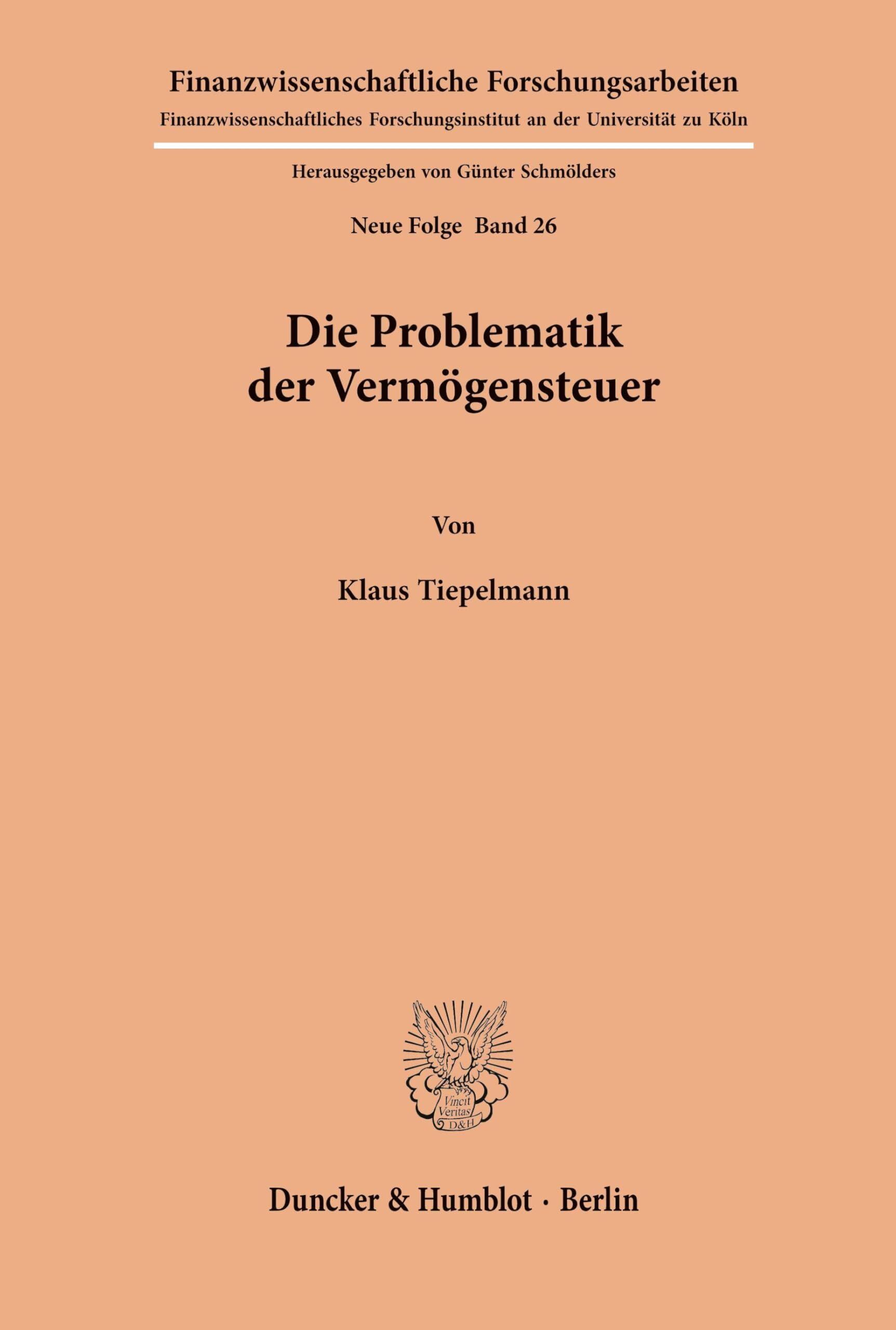 Die Problematik der Vermögensteuer.