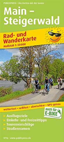 Main - Steigerwald: Rad- und Wanderkarte mit Ausflugszielen, Einkehr- & Freizeittipps, wetterfest, reißfest, abwischbar, GPS-genau. 1:50000 (Rad- und Wanderkarte / RuWK)