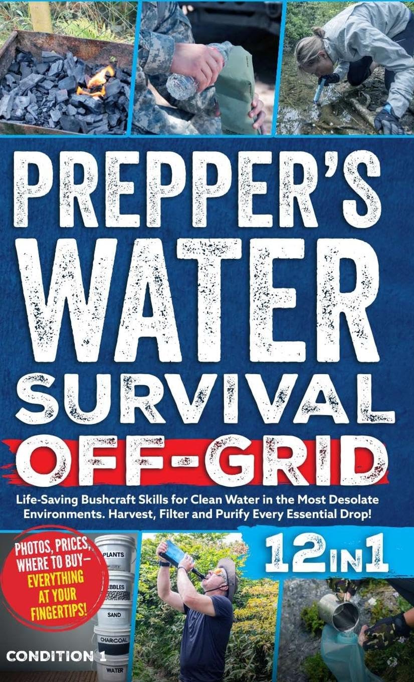 PREPPER'S WATER SURVIVAL OFF-GRID: Life-Saving Bushcraft Skills for Clean Water in the Most Desolate Environments. Harvest, Filter and Purify Every ... Drop! (Prepper Survival Bible Book, Band 3)