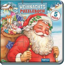 Weihnachts-Puzzlebuch: 5 Puzzles mit Farbvorlage