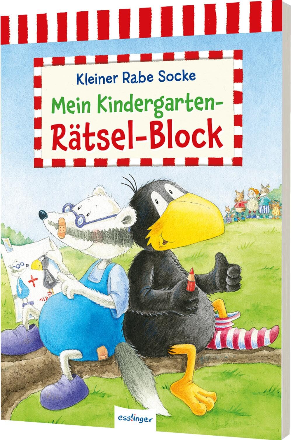 Der kleine Rabe Socke: Mein Kindergarten-Rätsel-Block: Rätseln, Vergleichen, logisches Denken lernen ab 4