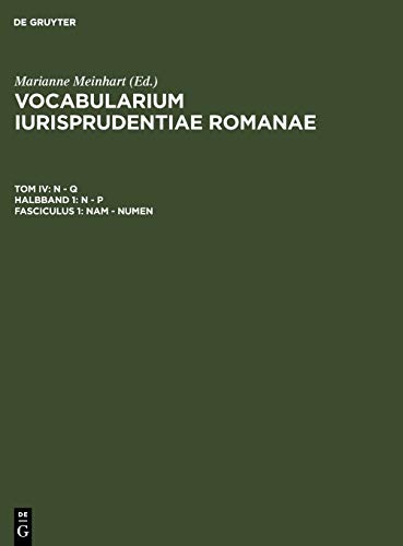 nam - numen (Vocabularium iurisprudentiae Romanae. N - Q. N - P)