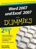 Word 2007 und Excel 2007 für Dummies: Sonderausgabe: Sonderausgabe / 2 Bücher in 1 (Fur Dummies)
