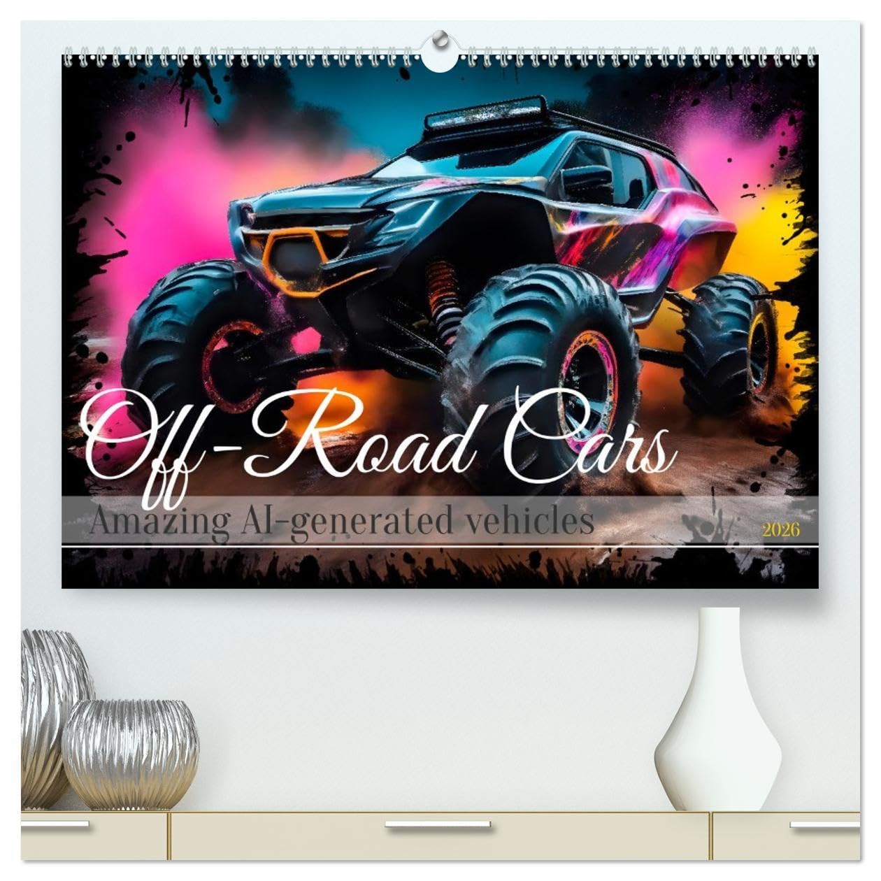 OFF-ROAD CARS Amazing AI-generated vehicles (High Quality Premium Wall Calendar 2026 DIN A2 landscape),CALVENDO 12 Month Wall Calendar: Feeling of dynamic street scenes