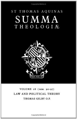 Thomas Gilby Summa Theologiae V28, 1a2ae. 90-97