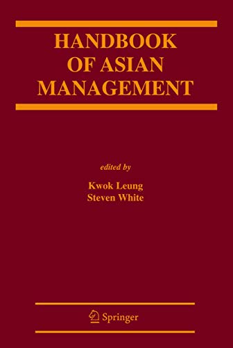 Handbook of Asian Management (CERC Studies in Comparative Education)