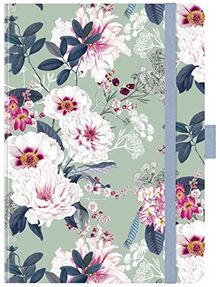 Premium Timer Big "Romantic Flowers" 2024: Hochwertiger Buchkalender. Terminplaner mit Wochenkalendarium, Gummiband und Stifthalter. 12 x 17 cm