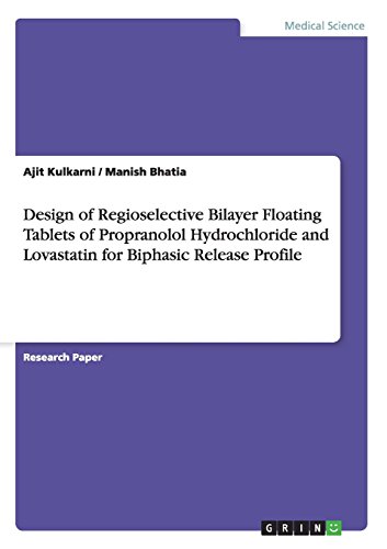 Design of Regioselective Bilayer Floating Tablets of Propranolol Hydrochloride and Lovastatin for Biphasic Release Profile