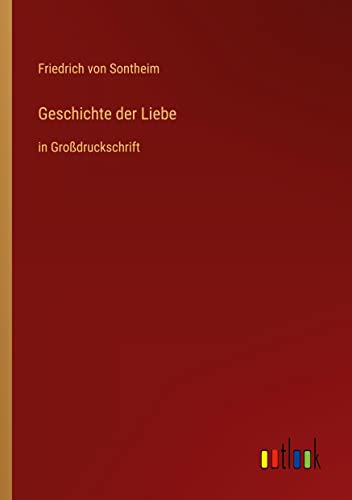 Geschichte der Liebe: in Großdruckschrift