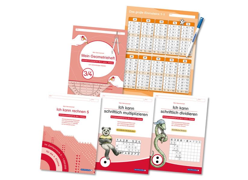 Meine Lernbox 4 - Mathematik - Fit für das 4. Schuljahr: Übungsmaterialien 4. Klasse für zu Hause und im Unterricht