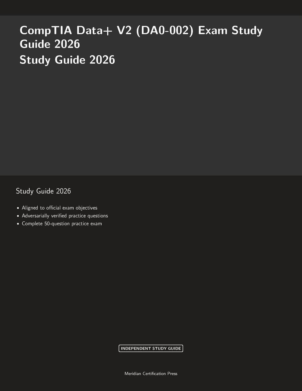 CompTIA Data+ V2 (DA0-002) Exam Study Guide 2026