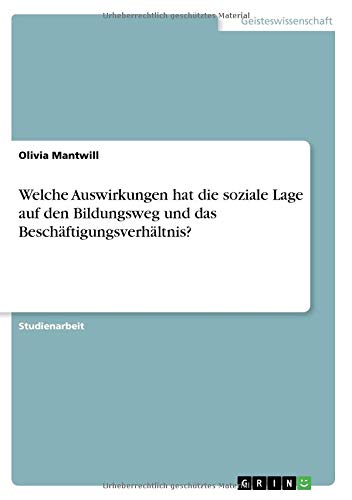 Welche Auswirkungen hat die soziale Lage auf den Bildungsweg und das Beschäftigungsverhältnis?