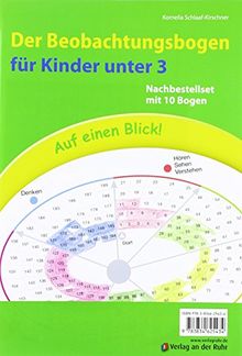 Auf einen Blick! Der Beobachtungsbogen für Kinder unter 3: Nachbestellset mit 10 Bogen