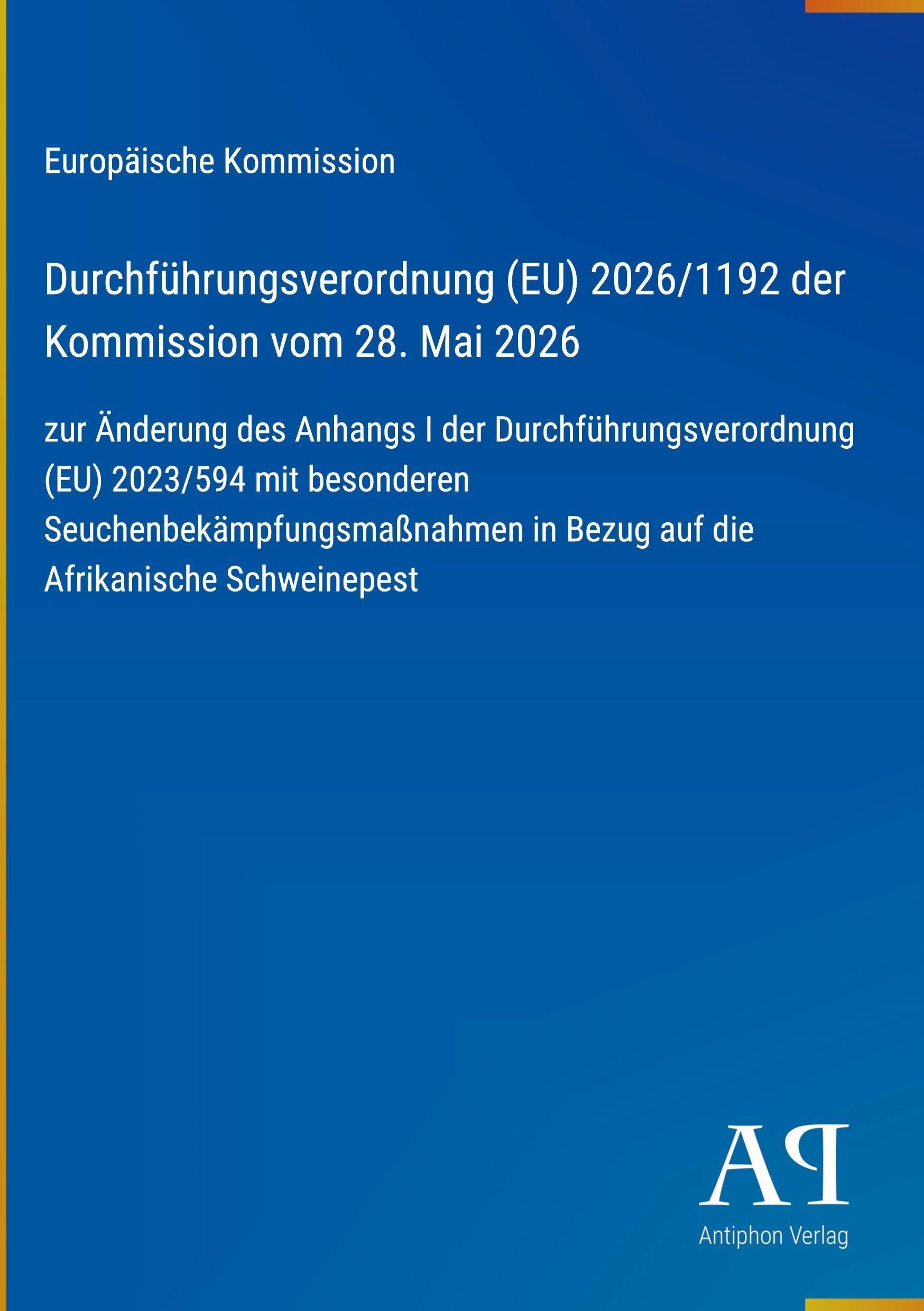 Durchführungsverordnung (EU) 2026/1192 der Kommission vom 28. Mai 2026