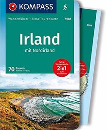 KOMPASS Wanderführer Irland mit Nordirland: Wanderführer mit Extra-Tourenkarte 1:50000, 70 Touren, GPX-Daten zum Download.