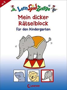 Mein dicker Rätselblock für den Kindergarten (LernSpielZwerge - Sammelblock)