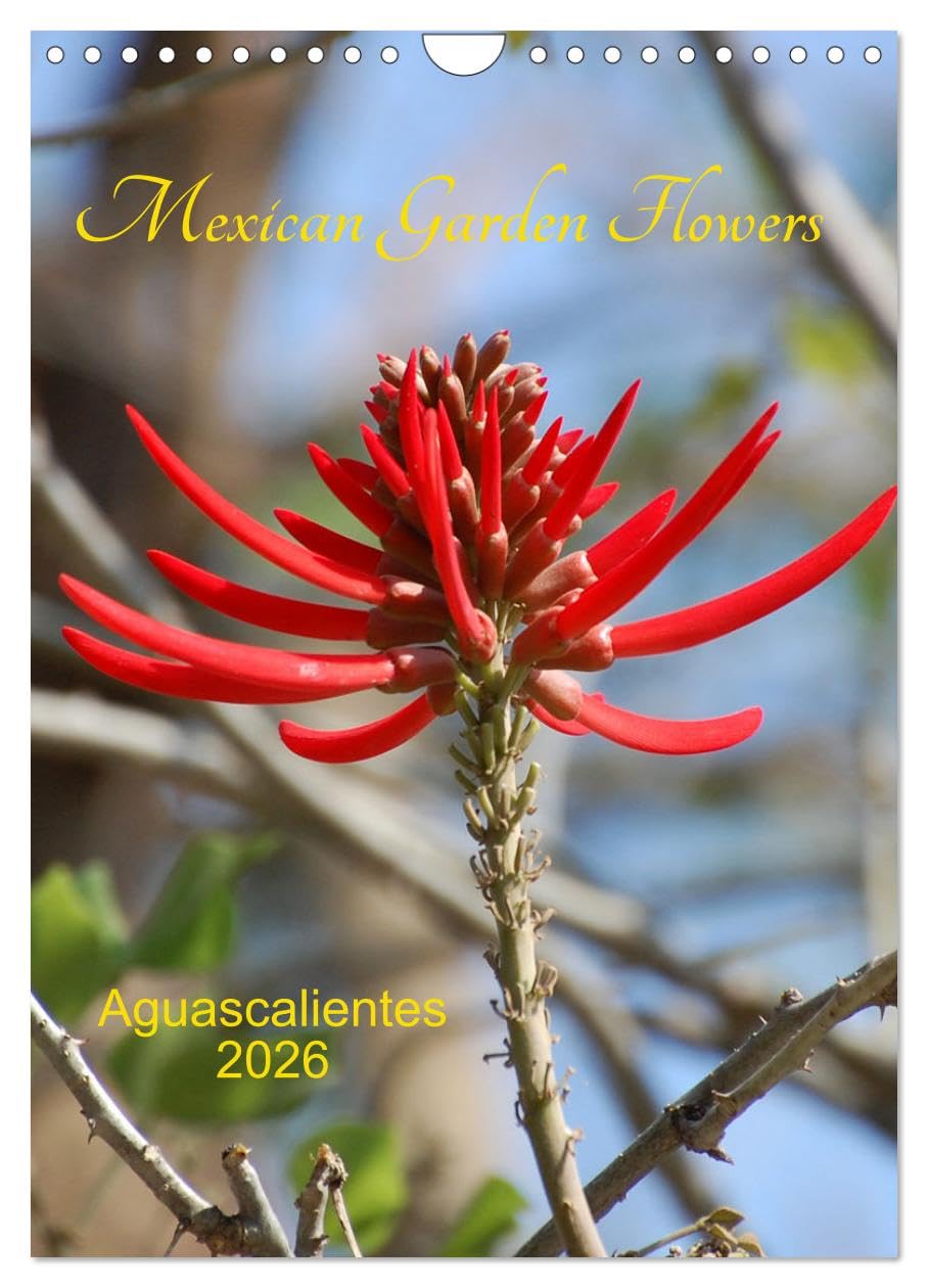 Mexican Garden Flowers - Aguascalientes (Wall Calendar 2026 DIN A4 portrait), CALVENDO 12 Month Wall Calendar: Aguascalientes is located in ... climate consisting of forest and grasslands.