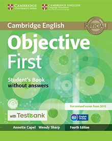 Capel, A: Objective First Student's Book without Answers wit