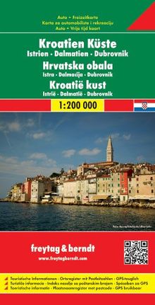Freytag Berndt Autokarten, Kroatien Küste - Istrien - Dalmatien - Dubrovnik - Maßstab 1:200.000