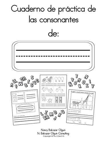Cuaderno de práctica de las consonantes