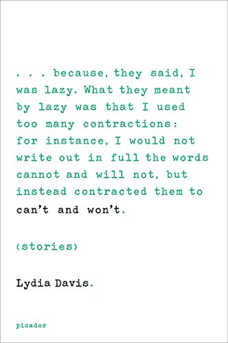 Lydia Davis Can't And Won't, Stories