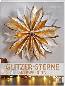 Glitzer-Sterne aus Papiertüten