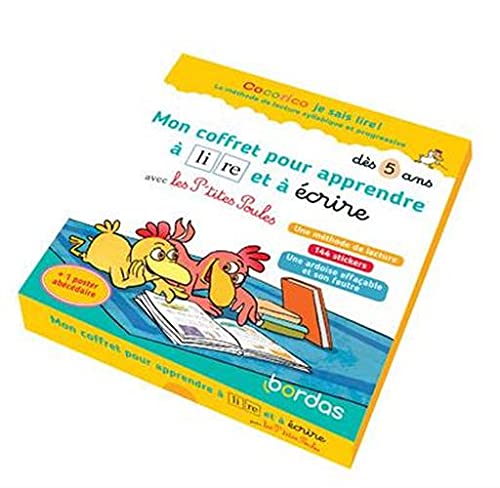 Cocorico Je Sais Lire ! Mon Coffret Pour Apprendre à Lire Et à écrire Avec Les P'tites Poules: Avec Une Méthode De Lecture, 144 Stickers, Une Ardoise Effaçable Et Son Feutre Et 1 Poster Abécédaire