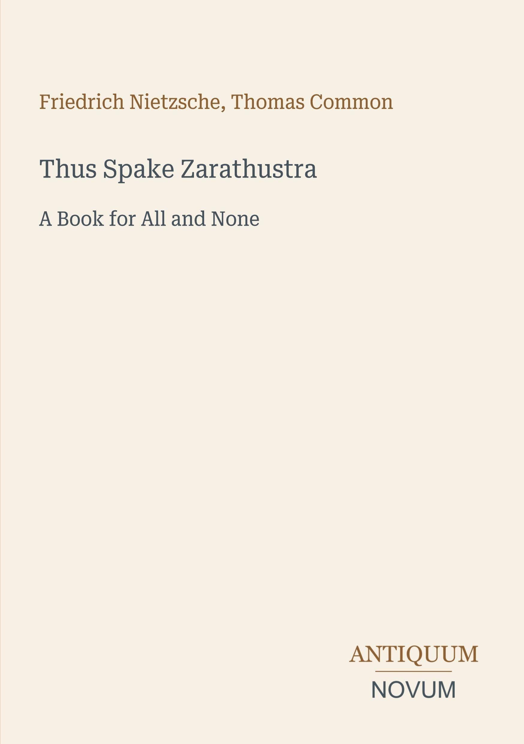 Thus Spake Zarathustra