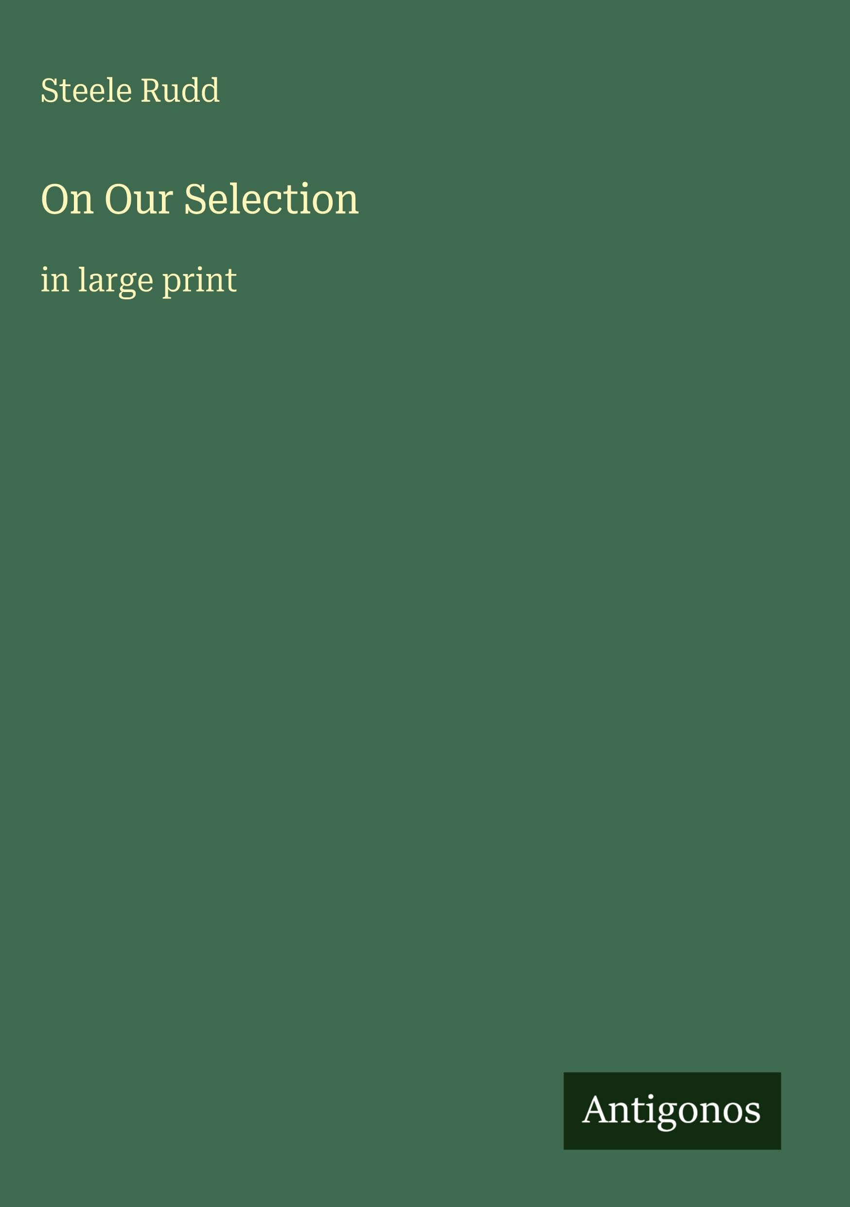 On Our Selection: in large print